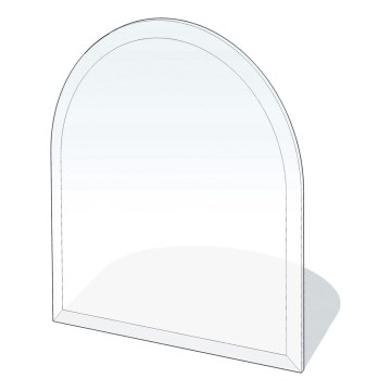 Staklo ispod peći 1100x1000x8 mm polukrug