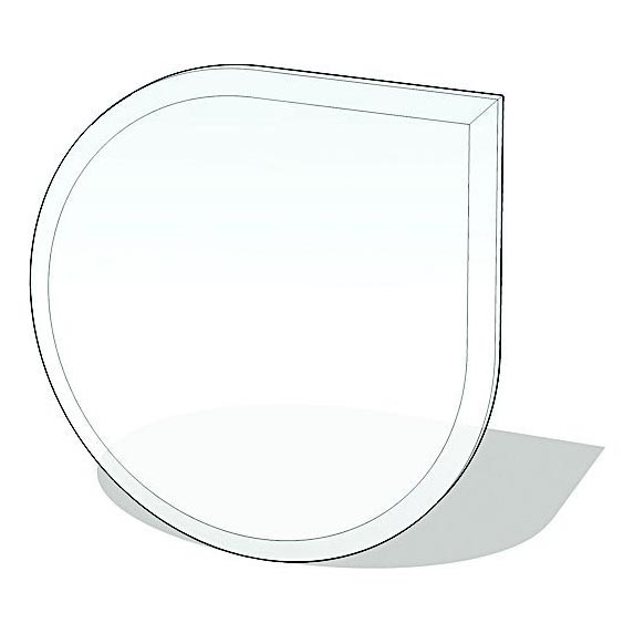 Staklo ispod peći 1100x1100x6 mm suza