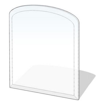 Staklo ispod peći 1200x1000x8 mm, polukružnog oblika