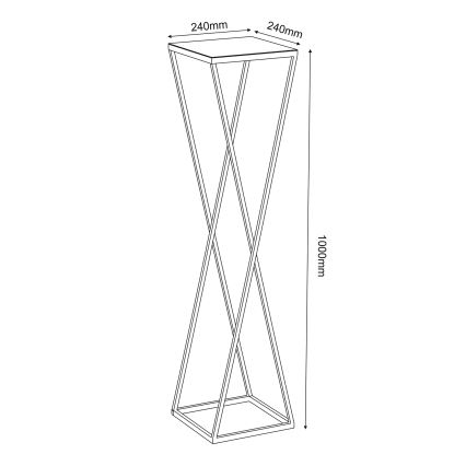 Stalak za cveće 100x24 cm crni