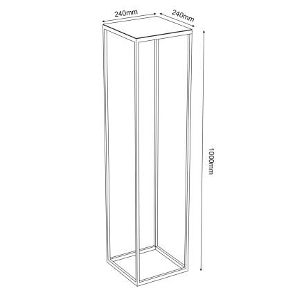 Stalak za cveće 100x24 cm zlatne boje