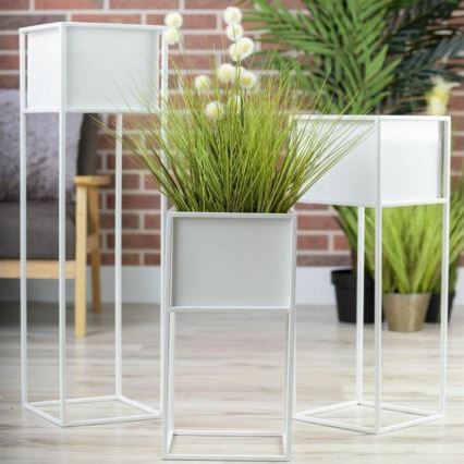 Stalak za cveće 70x24 cm bela