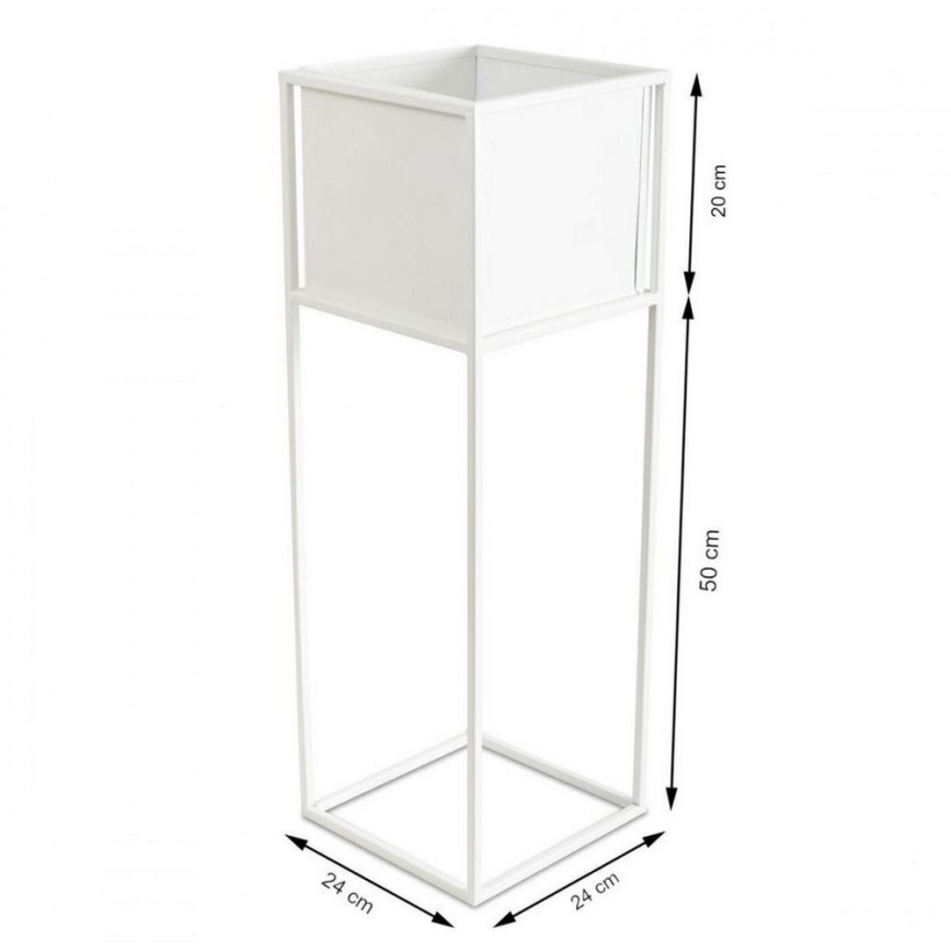 Stalak za cveće 70x24 cm bela