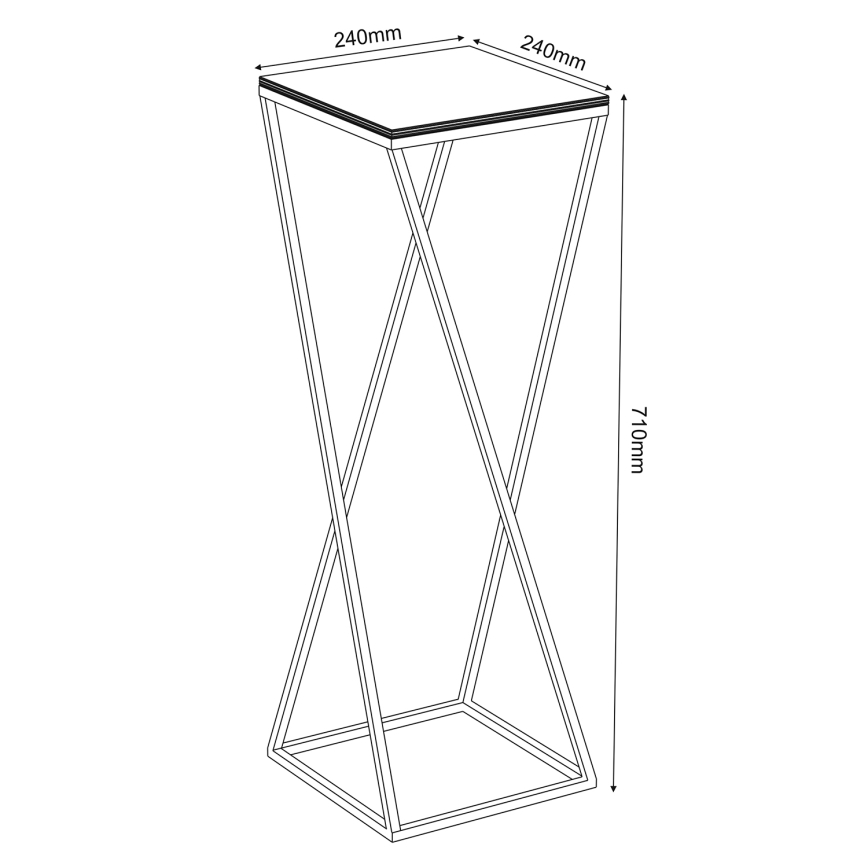 Stalak za cveće 70x24 cm, beo