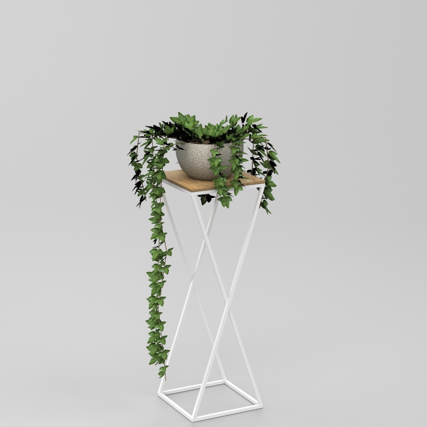 Stalak za cveće 70x24 cm beo