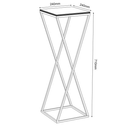 Stalak za cveće 70x24 cm beo