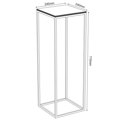 Stalak za cveće 70x24 cm, crne boje