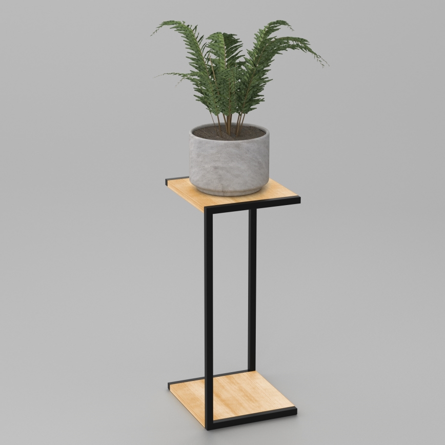 Stalak za cveće 70x30x34 cm, crne boje