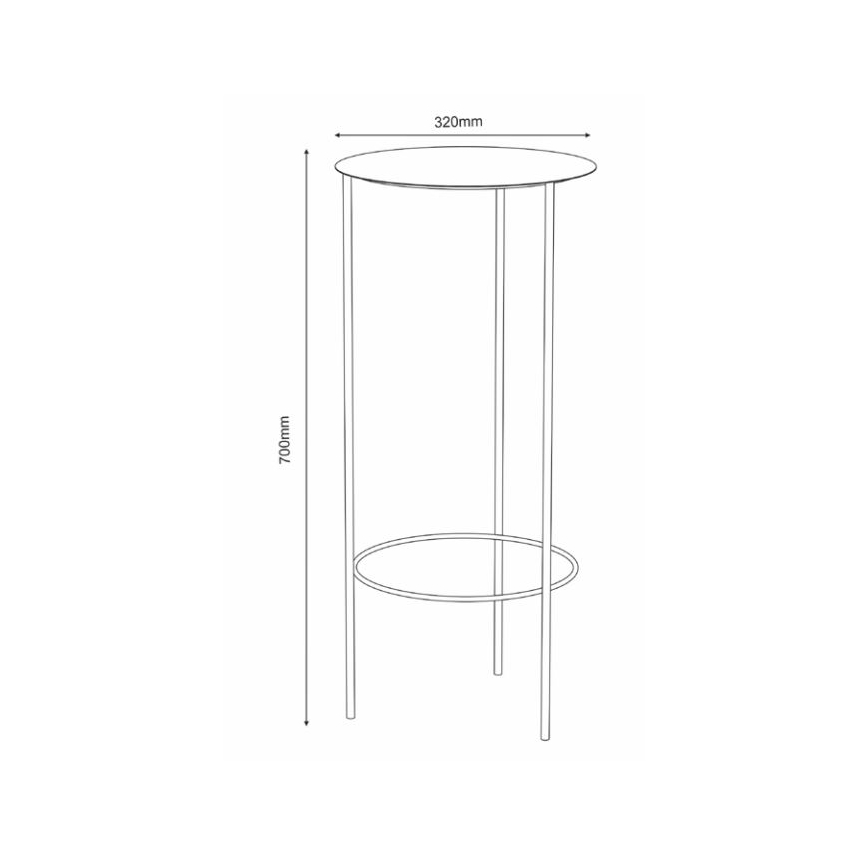 Stalak za cveće 70x32 cm beo