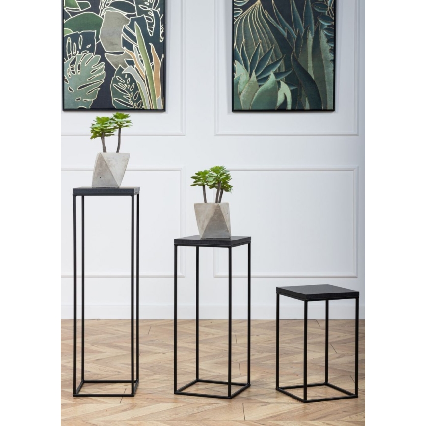 Stalak za cveće BASICLOFT 40x24 crni