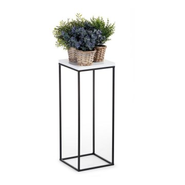 Stalak za cveće BASICLOFT 60x24 crna/bela