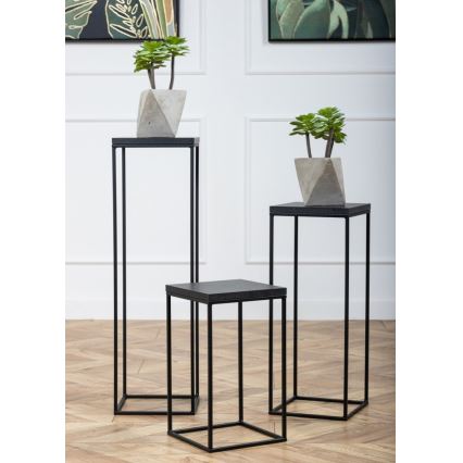 Stalak za cveće BASICLOFT 60x24 crni