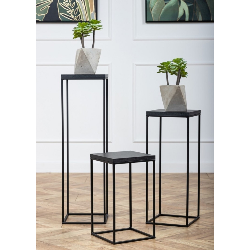 Stalak za cveće BASICLOFT 60x24 crni