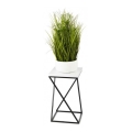 Stalak za cveće LOFT 40x24 cm crna/bela