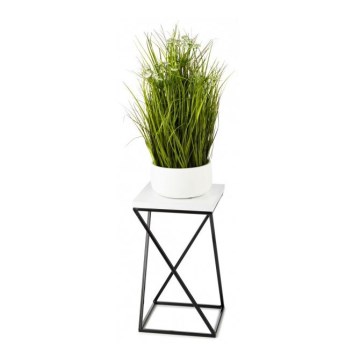 Stalak za cveće LOFT 40x24 cm crna/bela