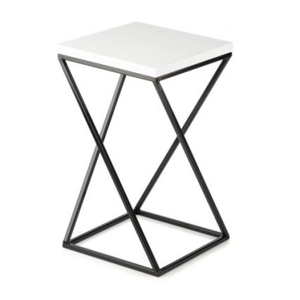 Stalak za cveće LOFT 40x24 cm crna/bela