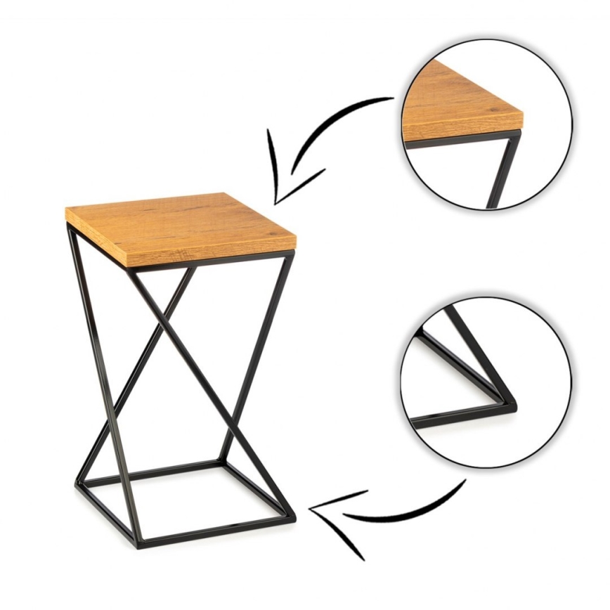 Stalak za cveće LOFT 40x24 cm crna/smeđa