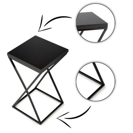 Stalak za cveće LOFT 40x24 cm crni