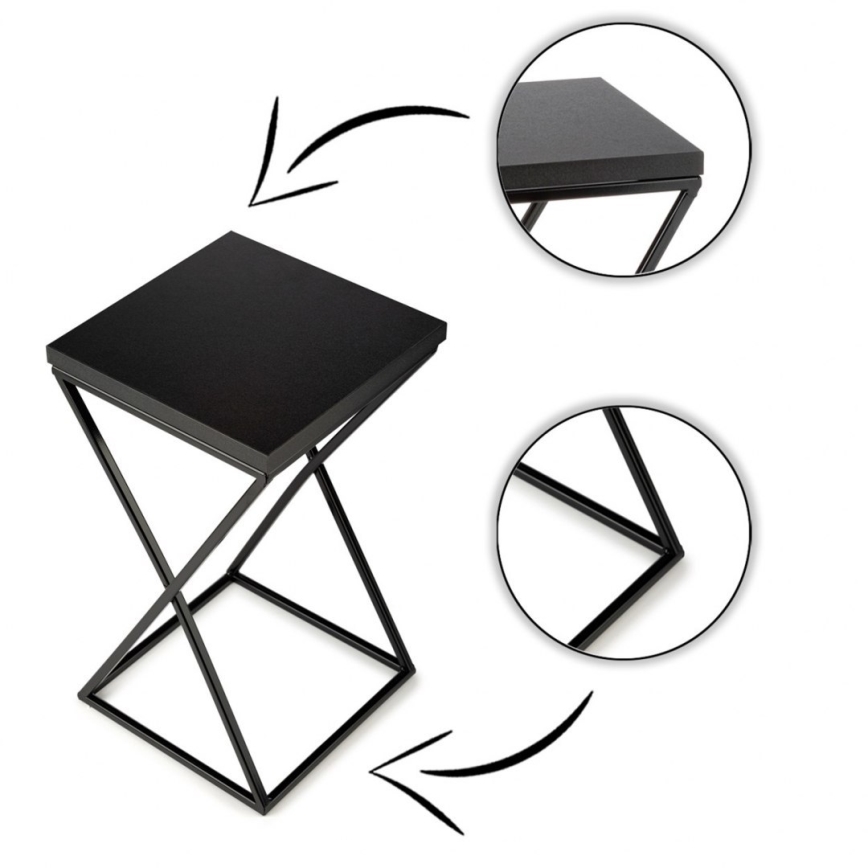 Stalak za cveće LOFT 40x24 cm crni
