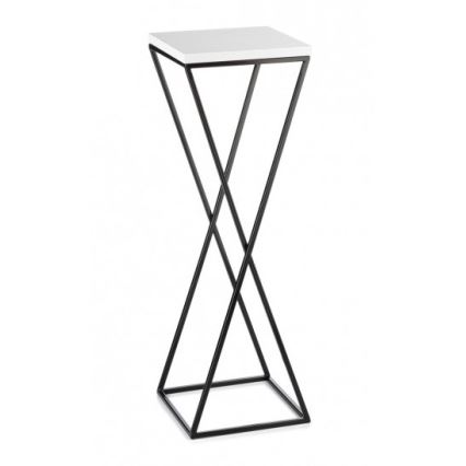 Stalak za cveće LOFT 70x24 cm crna/bela