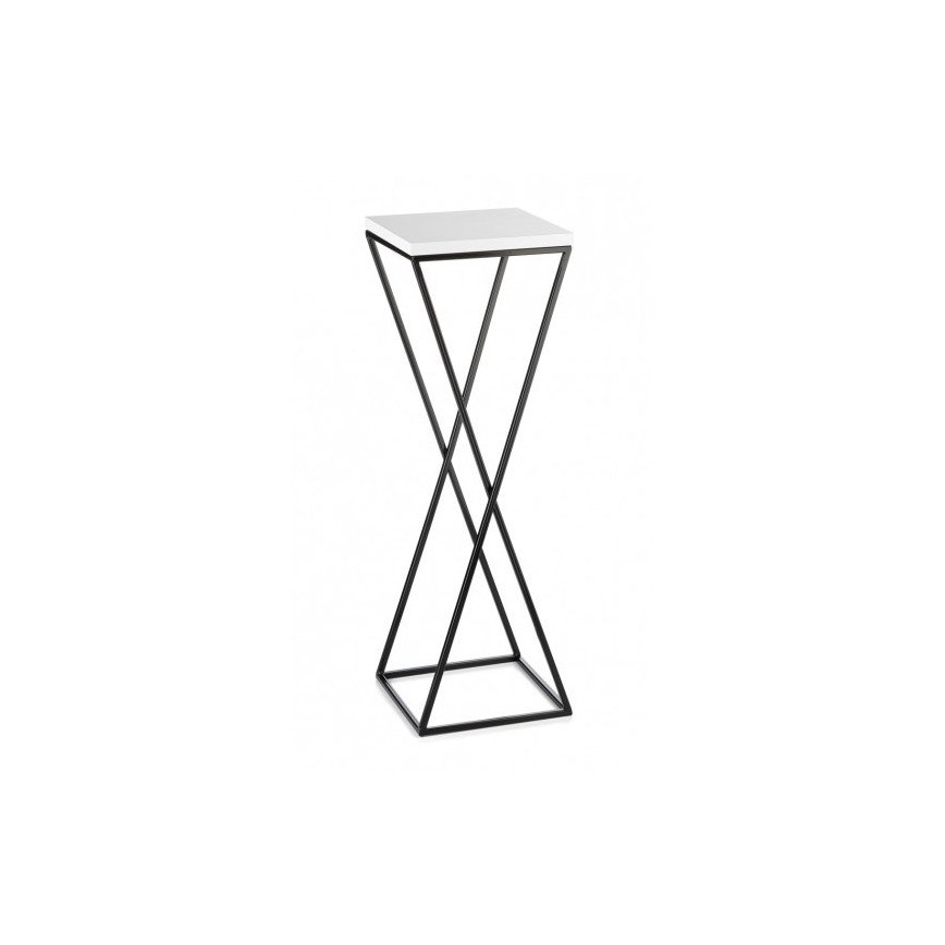 Stalak za cveće LOFT 70x24 cm crna/bela