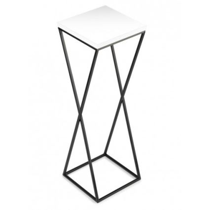 Stalak za cveće LOFT 70x24 cm crna/bela