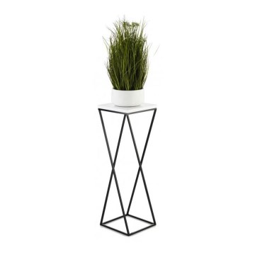 Stalak za cveće LOFT 70x24 cm crna/bela