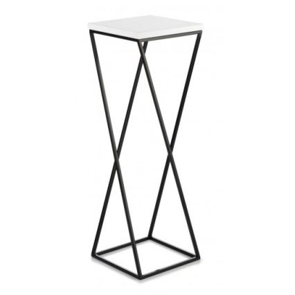 Stalak za cveće LOFT 70x24 cm crna/bela