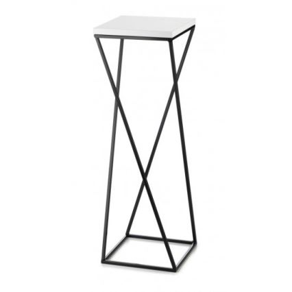 Stalak za cveće LOFT 70x24 cm crna/bela