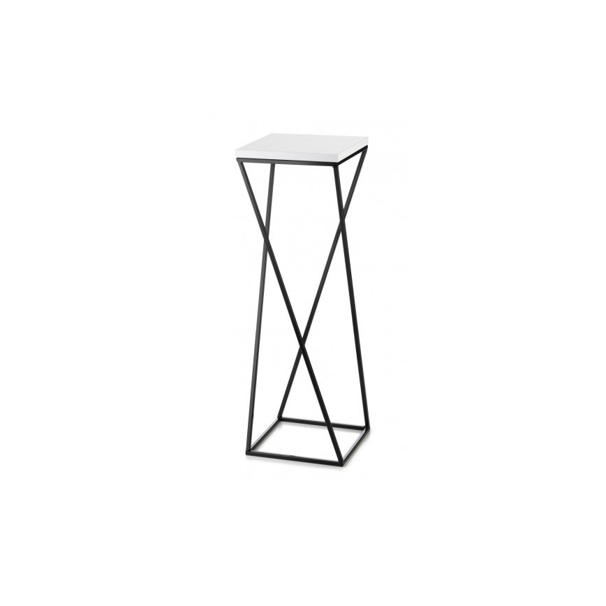 Stalak za cveće LOFT 70x24 cm crna/bela