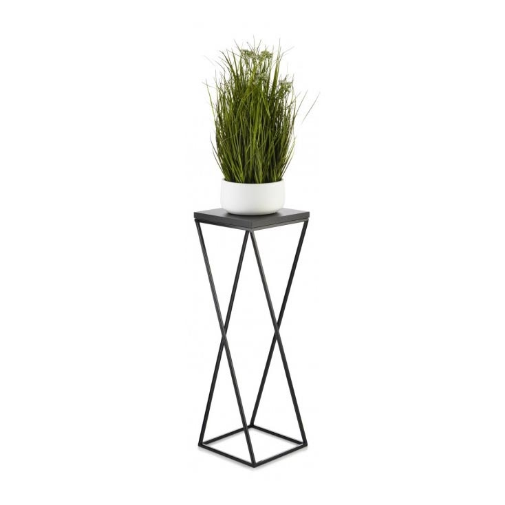 Stalak za cveće LOFT 70x24 cm, crne boje