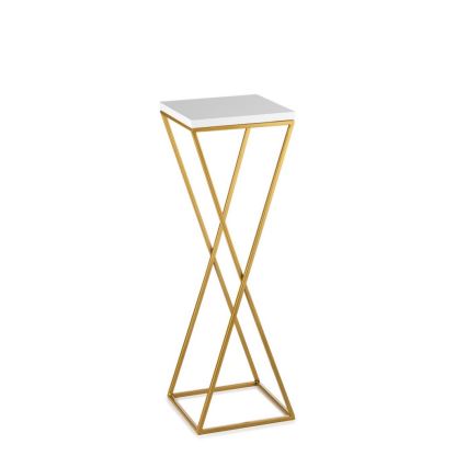 Stalak za cveće LOFT 70x24 cm zlatna/bela