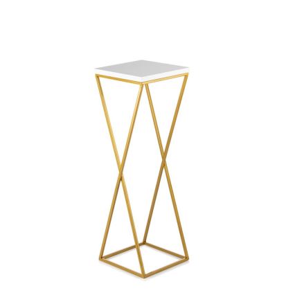 Stalak za cveće LOFT 70x24 cm zlatna/bela