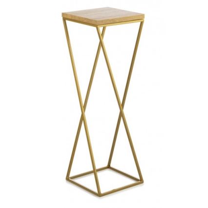 Stalak za cveće LOFT 70x24 cm zlatna/smeđa