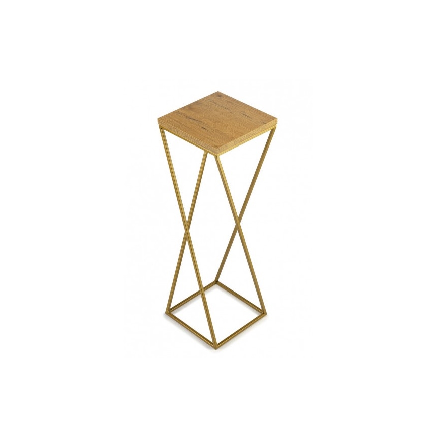 Stalak za cveće LOFT 70x24 cm zlatna/smeđa