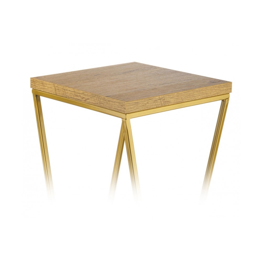 Stalak za cveće LOFT 70x24 cm zlatna/smeđa