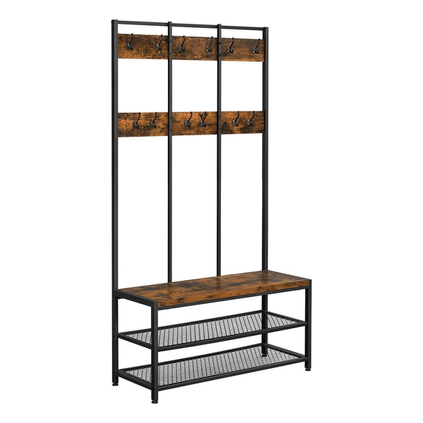 Stalak za kapute NAVOR braon/crna