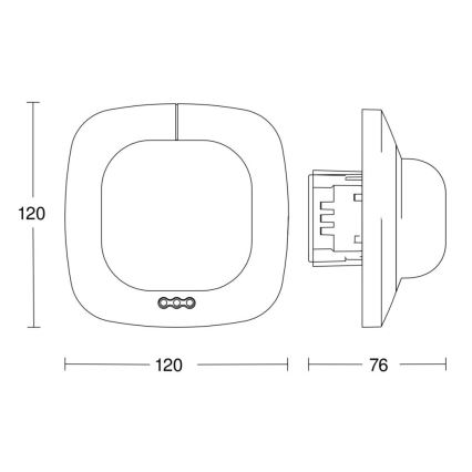 Steinel 002749 - Senzor prisustva IR Quattro 8 m DALI-2 APC beo