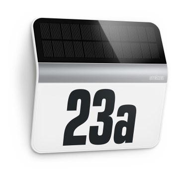 STEINEL 007140 - LED solarni kućni broj XSolar LH-N LED/0,03W inox IP44 2500 mAh