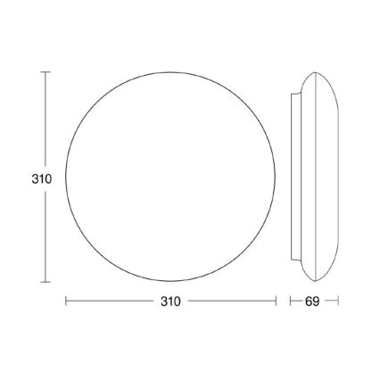 Steinel 035440 - LED spoljašnje plafonsko svetlo sa senzorom QUATTRO LED/10W/230V IP54