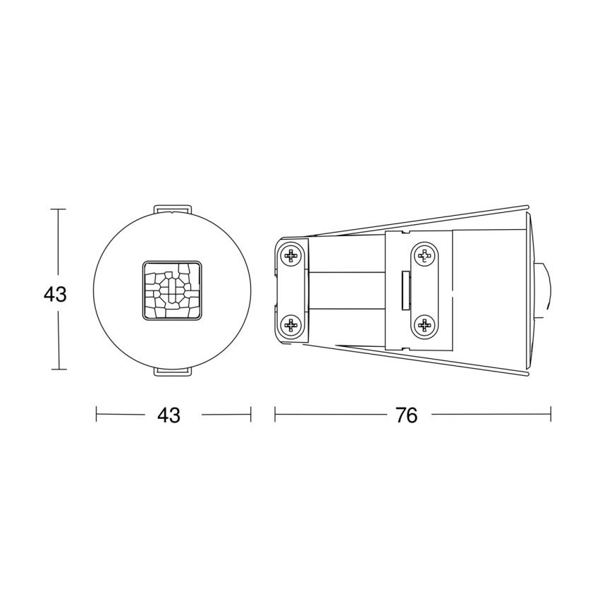 Steinel 053871 - Senzor prisustva IR Quattro Micro 6m DALI-2 IP65 bela