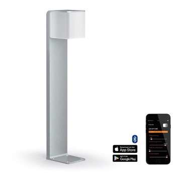 Steinel 055486 - LED spoljašnja lampa sa senzorom CUBO LED/9,5W/230V IP44 srebrna