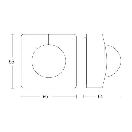 Steinel 057237 - Detektor pokreta IS 3360 DALI-2 IP54 pravougaoni beo