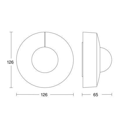 Steinel 057251 - Okrugli senzor pokreta IS 3360 DALI-2 IP54, beo