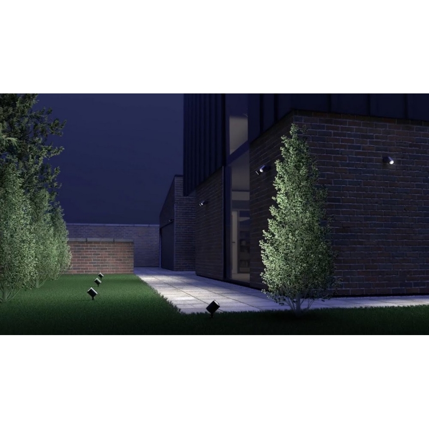 Steinel 058647 - Spoljašnje svetlo sa senzorom SPOT DUO 2xGU10/7,5W/230V IP44