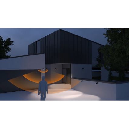 Steinel 058647 - Spoljašnje svetlo sa senzorom SPOT DUO 2xGU10/7,5W/230V IP44