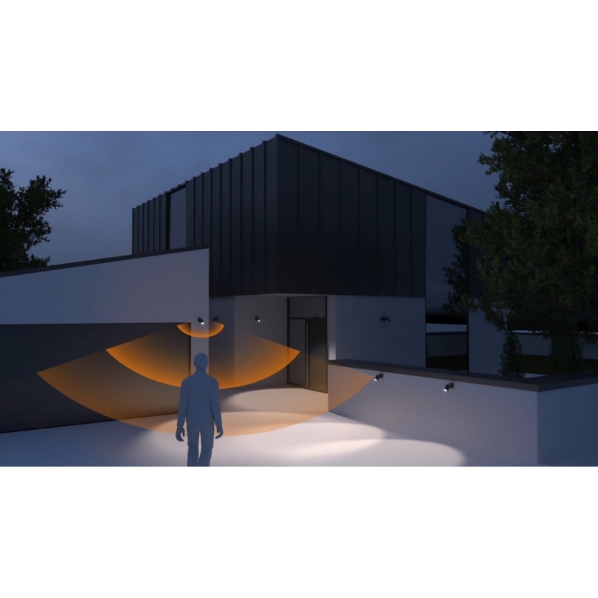 Steinel 058647 - Spoljašnje svetlo sa senzorom SPOT DUO 2xGU10/7,5W/230V IP44