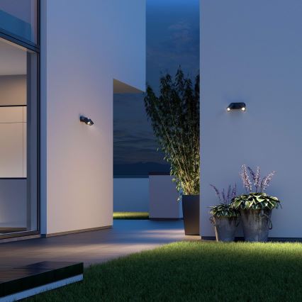 STEINEL 058654 - LED spoljno zidno svetlo sa senzorom SPOT DUO 2xGU10/7,5W/230V IP44