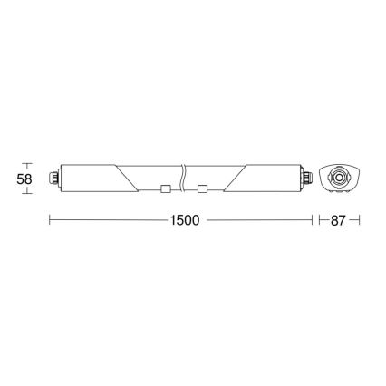 Steinel 058739 - LED tehnička svetiljka sa senzorom RS PRO 5150SC LED/42W/230V IP66 4000K