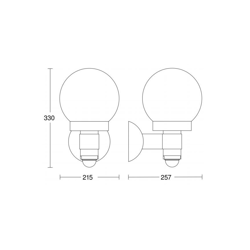 Steinel 059880 - Spoljašnje senzorsko svetlo L 115 1xE27/60W/230V IP44